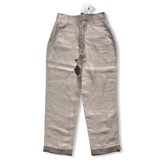 Joie NEW High Waist Linen Crop Pants Cream White NWT - Picture 4 of 10